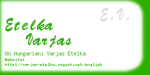 etelka varjas business card